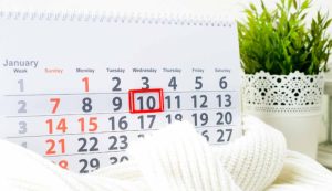 Calendario con giorni mancanti