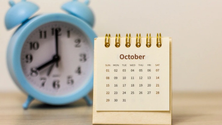 Calendario mese di ottobre 