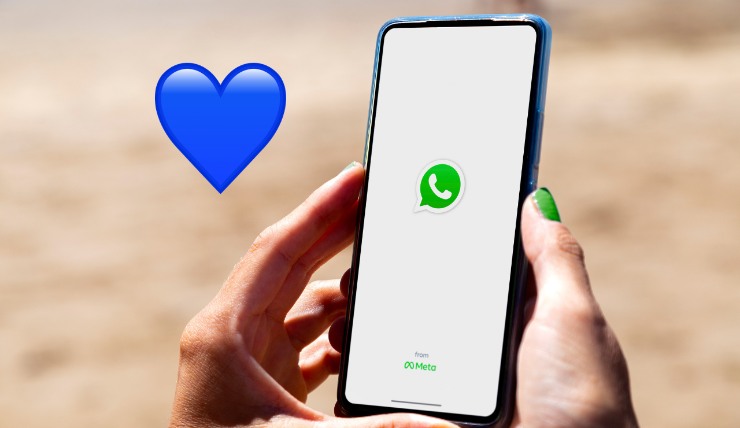 WhatsApp modalità cuore blu 